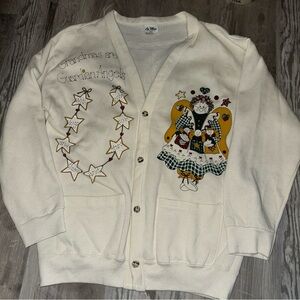 Vintage granny cottage core button up sweater cardigan